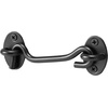 image:imageVEVOR Hook and Eye Gate Latch 2 Pack Barn Door Latch Hook with Mounting Screws Stainless Steel Hook and Eye Latch Hook Lock for Sliding Barn Door Cabinet Window Gate Fence Bathroom Black2 Pack