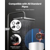 image:imageVEVOR Hot Water Recirculating Pump 10 GPM Instant Circulation Circulator Pump System 3Speed Control 013 HP 110120V NPT 34 in to NPT 12 in Adapter Stainless Steel Head for Water HeatersCast Iron with 3Speed Control