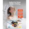image:imageVEVOR Hot Water Recirculating Pump 10 GPM Instant Circulation Circulator Pump System 3Speed Control 013 HP 110120V NPT 34 in to NPT 12 in Adapter Stainless Steel Head for Water HeatersStainless Steel with timer