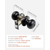 image:imageVEVOR Keyed Entry Door Knob Satin Nickel Door Knob with Round Ball Keyed Exterior amp Thumb Turn Lock Interior All Metal Doorknobs Hardware with Lock and Keys Modern Design for Bedroom amp BathroomMatte Black