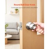 image:imageVEVOR Keyed Entry Door Knob Satin Nickel Door Knob with Round Ball Keyed Exterior amp Thumb Turn Lock Interior All Metal Doorknobs Hardware with Lock and Keys Modern Design for Bedroom amp BathroomSatin Nickel