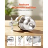 image:imageVEVOR Keyed Entry Door Knob Satin Nickel Door Knob with Round Ball Keyed Exterior amp Thumb Turn Lock Interior All Metal Doorknobs Hardware with Lock and Keys Modern Design for Bedroom amp BathroomSatin Nickel