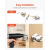 image:imageVEVOR Keyed Entry Door Knob Satin Nickel Door Knob with Round Ball Keyed Exterior amp Thumb Turn Lock Interior All Metal Doorknobs Hardware with Lock and Keys Modern Design for Bedroom amp BathroomSatin Nickel
