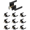 image:imageVEVOR Keyed Entry Door Knob Satin Nickel Door Knob with Round Ball Keyed Exterior amp Thumb Turn Lock Interior All Metal Doorknobs Hardware with Lock and Keys Modern Design for Bedroom amp BathroomMatte Black