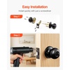 image:imageVEVOR Keyed Entry Door Knob Satin Nickel Door Knob with Round Ball Keyed Exterior amp Thumb Turn Lock Interior All Metal Doorknobs Hardware with Lock and Keys Modern Design for Bedroom amp BathroomMatte Black