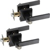 image:imageVEVOR Keyed Entry Door Knob Satin Nickel Door Knob with Round Ball Keyed Exterior amp Thumb Turn Lock Interior All Metal Doorknobs Hardware with Lock and Keys Modern Design for Bedroom amp BathroomMatte Black