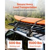 image:imageVEVOR Ladder Rack Ratchet Straps 14 Black Square Tube Mount 15 Wide x 75 Long Black Ladder Rack Straps with Double JHooks 500 lbs Load Heavy Duty Cargo Buckle Lock Strap 2 PackBlack Round Tube2 Pack