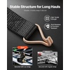 image:imageVEVOR Ladder Rack Ratchet Straps 14 Black Square Tube Mount 15 Wide x 75 Long Black Ladder Rack Straps with Double JHooks 500 lbs Load Heavy Duty Cargo Buckle Lock Strap 2 PackBlack Round Tube2 Pack