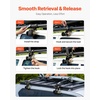 image:imageVEVOR Ladder Rack Ratchet Straps 14 Black Square Tube Mount 15 Wide x 75 Long Black Ladder Rack Straps with Double JHooks 500 lbs Load Heavy Duty Cargo Buckle Lock Strap 2 PackBlack Round Tube4 Pack