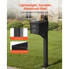 image:imageVEVOR Mailbox Post 43 x 4 x 4 Inches Steel InGround Mounting Mail Box Stand with Powder Coating Surface Heavy Duty Metal Post Sleeve Kit for Outside Curbside Residential Use Easy Install BronzeBlackSingle Arm