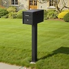 image:imageVEVOR Mailbox Post 43 x 4 x 4 Inches Steel InGround Mounting Mail Box Stand with Powder Coating Surface Heavy Duty Metal Post Sleeve Kit for Outside Curbside Residential Use Easy Install BronzeBlack