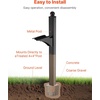 image:imageVEVOR Mailbox Post 43 x 4 x 4 Inches Steel InGround Mounting Mail Box Stand with Powder Coating Surface Heavy Duty Metal Post Sleeve Kit for Outside Curbside Residential Use Easy Install BronzeBlackSingle Arm