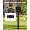 image:imageVEVOR Mailbox Post 43 x 4 x 4 Inches Steel InGround Mounting Mail Box Stand with Powder Coating Surface Heavy Duty Metal Post Sleeve Kit for Outside Curbside Residential Use Easy Install BronzeBlackSingle Arm
