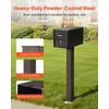 image:imageVEVOR Mailbox Post 43 x 4 x 4 Inches Steel InGround Mounting Mail Box Stand with Powder Coating Surface Heavy Duty Metal Post Sleeve Kit for Outside Curbside Residential Use Easy Install BronzeBronze