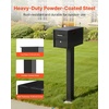 image:imageVEVOR Mailbox Post 43 x 4 x 4 Inches Steel InGround Mounting Mail Box Stand with Powder Coating Surface Heavy Duty Metal Post Sleeve Kit for Outside Curbside Residential Use Easy Install BronzeBlack