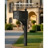 image:imageVEVOR Mailbox Post 43 x 4 x 4 Inches Steel InGround Mounting Mail Box Stand with Powder Coating Surface Heavy Duty Metal Post Sleeve Kit for Outside Curbside Residential Use Easy Install BronzeBlackSingle Arm