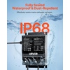image:imageVEVOR Marine Battery Charger 1Bank 10A 12V Onboard Boat Charger IP68 Waterproof Smart OnBoard Battery Charger for LithiumIon LiFePO4 NCM LeadAcid Batteries Large Boat Yacht RV Trailer10ABank