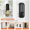 image:imageVEVOR Mechanical Keyless Entry Door Lock 14 Key Door Lock Mechanical Keypad with Adjustable Thumb Knob SingleSide Zinc Alloy Waterproof Keyless Gate Lock for Home OfficeBlack