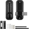 image:imageVEVOR Mechanical Keyless Entry Door Lock 14 Key Door Lock Mechanical Keypad with Adjustable Thumb Knob SingleSide Zinc Alloy Waterproof Keyless Gate Lock for Home OfficeBlack