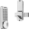 image:imageVEVOR Mechanical Keyless Entry Door Lock 14 Key Door Lock Mechanical Keypad with Adjustable Thumb Knob SingleSide Zinc Alloy Waterproof Keyless Gate Lock for Home OfficePearl Chrome