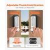 image:imageVEVOR Mechanical Keyless Entry Door Lock 14 Key Door Lock Mechanical Keypad with Adjustable Thumb Knob SingleSide Zinc Alloy Waterproof Keyless Gate Lock for Home OfficePearl Chrome