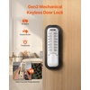 image:imageVEVOR Mechanical Keyless Entry Door Lock 14 Key Door Lock Mechanical Keypad with Adjustable Thumb Knob SingleSide Zinc Alloy Waterproof Keyless Gate Lock for Home OfficePearl Chrome