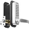 image:imageVEVOR Mechanical Keyless Entry Door Lock 14 Keys Mechanical Keypad with Handle DoubleSided Stainless Steel Waterproof Keyless Gate Lock for Home Office Fence GaragePearl Chrome