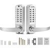 image:imageVEVOR Mechanical Keyless Entry Door Lock 14 Keys Mechanical Keypad with Handle DoubleSided Stainless Steel Waterproof Keyless Gate Lock for Home Office Fence GaragePearl Chrome