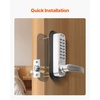 image:imageVEVOR Mechanical Keyless Entry Door Lock 14 Keys Mechanical Keypad with Handle DoubleSided Stainless Steel Waterproof Keyless Gate Lock for Home Office Fence GaragePearl Chrome