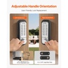 image:imageVEVOR Mechanical Keyless Entry Door Lock 14 Keys Mechanical Keypad with Handle DoubleSided Stainless Steel Waterproof Keyless Gate Lock for Home Office Fence GaragePearl Chrome