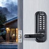 image:imageVEVOR Mechanical Keyless Entry Door Lock 14 Keys Mechanical Keypad with Handle DoubleSided Stainless Steel Waterproof Keyless Gate Lock for Home Office Fence GarageBlack