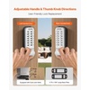 image:imageVEVOR Mechanical Keyless Entry Door Lock 14 Keys Mechanical Keypad with Handle DoubleSided Stainless Steel Waterproof Keyless Gate Lock for Home Office Fence GaragePearl Chrome
