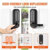 image:imageVEVOR Mechanical Keyless Entry Door Lock 14 Keys Mechanical Keypad with Handle DoubleSided Stainless Steel Waterproof Keyless Gate Lock for Home Office Fence GarageBlack