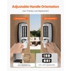 image:imageVEVOR Mechanical Keyless Entry Door Lock 14 Keys Mechanical Keypad with Handle DoubleSided Stainless Steel Waterproof Keyless Gate Lock for Home Office Fence GaragePearl Chrome