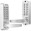 image:imageVEVOR Mechanical Keyless Entry Door Lock 14 Keys Mechanical Keypad with Handle DoubleSided Stainless Steel Waterproof Keyless Gate Lock for Home Office Fence GaragePearl Chrome