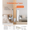 image:imageVEVOR Mechanical Keyless Entry Door Lock 14 Keys Mechanical Keypad with Handle DoubleSided Stainless Steel Waterproof Keyless Gate Lock for Home Office Fence GaragePearl Chrome