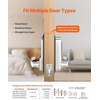 image:imageVEVOR Mechanical Keyless Entry Door Lock 14 Keys Mechanical Keypad with Handle DoubleSided Stainless Steel Waterproof Keyless Gate Lock for Home Office Fence GaragePearl Chrome