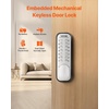 image:imageVEVOR Mechanical Keyless Entry Door Lock 14 Keys Mechanical Keypad with Handle DoubleSided Stainless Steel Waterproof Keyless Gate Lock for Home Office Fence GaragePearl Chrome