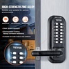 image:imageVEVOR Mechanical Keyless Entry Door Lock 14 Keys Mechanical Keypad with Handle DoubleSided Stainless Steel Waterproof Keyless Gate Lock for Home Office Fence GarageBlack
