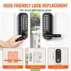 image:imageVEVOR Mechanical Keyless Entry Door Lock 14 Keys Mechanical Keypad with Handle DoubleSided Stainless Steel Waterproof Keyless Gate Lock for Home Office Fence GarageBlack