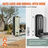 image:imageVEVOR Mechanical Keyless Entry Door Lock 14 Keys Mechanical Keypad with Handle DoubleSided Stainless Steel Waterproof Keyless Gate Lock for Home Office Fence GarageBlack