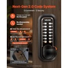image:imageVEVOR Mechanical Keyless Entry Door Lock 20 Code Upgrade 47 Digits Code SingleSided Push Button Combination Mechanical Keypad Door Knob Auto Locking for Garden Gates Indoor or Outdoor SilverBlack