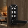 image:imageVEVOR Mechanical Keyless Entry Door Lock 20 Code Upgrade 47 Digits Code SingleSided Push Button Combination Mechanical Keypad Door Knob Auto Locking for Garden Gates Indoor or Outdoor SilverBlack