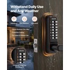 image:imageVEVOR Mechanical Keyless Entry Door Lock 20 Code Upgrade 47 Digits Code SingleSided Push Button Combination Mechanical Keypad Door Knob Auto Locking for Garden Gates Indoor or Outdoor SilverBlack