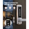 image:imageVEVOR Mechanical Keyless Entry Door Lock 20 Code Upgrade 47 Digits Code SingleSided Push Button Combination Mechanical Keypad Door Knob Auto Locking for Garden Gates Indoor or Outdoor SilverPearl Chrome