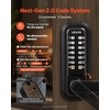 image:imageVEVOR Mechanical Keyless Entry Door Lock 20 Code Upgrade 47 Digits Code SingleSided Push Button Combination Mechanical Keypad Door Knob Auto Locking for Garden Gates Indoor or Outdoor SilverBlack