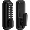 image:imageVEVOR Mechanical Keyless Entry Door Lock 20 Code Upgrade 47 Digits Code SingleSided Push Button Combination Mechanical Keypad Door Knob Auto Locking for Garden Gates Indoor or Outdoor SilverBlack