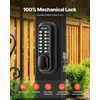 image:imageVEVOR Mechanical Keyless Entry Door Lock 20 Code Upgrade 47 Digits Code SingleSided Push Button Combination Mechanical Keypad Door Knob Auto Locking for Garden Gates Indoor or Outdoor SilverBlack