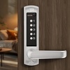 image:imageVEVOR Mechanical Keyless Entry Door Lock 20 Code Upgrade 47 Digits Code SingleSided Push Button Combination Mechanical Keypad Door Knob Auto Locking for Garden Gates Indoor or Outdoor SilverPearl Chrome