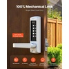 image:imageVEVOR Mechanical Keyless Entry Door Lock 20 Code Upgrade 47 Digits Code SingleSided Push Button Combination Mechanical Keypad Door Knob Auto Locking for Garden Gates Indoor or Outdoor SilverPearl Chrome